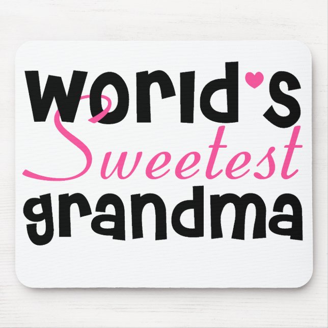 World's Sweetest Grandma mouse pad (Front)