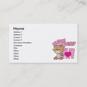 worlds sweetest mum teddy bear design calling card