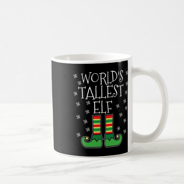 World's Tallest Elf Matching Family Group Christma Coffee Mug (Right)