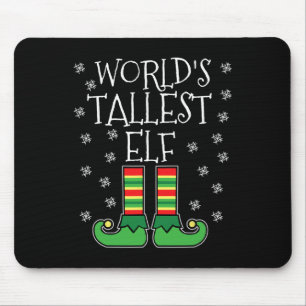 World's Tallest Elf Matching Family Group Christma Mouse Pad