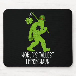 World's Tallest Leprechaun St Patricks Day Bigfoot Mouse Pad