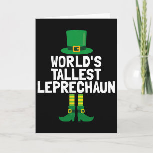 World's Tallest Leprechaun St Patrick's Day Card