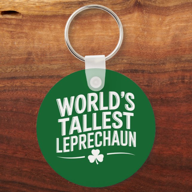 World's Tallest Leprechaun St. Patrick's Day Key Ring (Front)