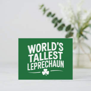 World's Tallest Leprechaun St. Patrick's Day Postcard