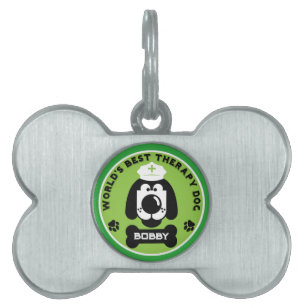 World's Therapy Helper Dog Pet ID Tag