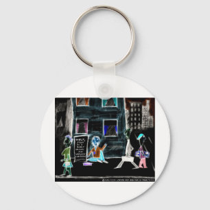 World's Unfunniest Cartoon On Funny Gifts & Tees Key Ring