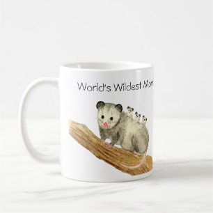 World's Wildest Mom! Opossum and babies Coffee Mug
