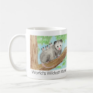 World's Wildest Mum! Opossum and babies Coffee Mug