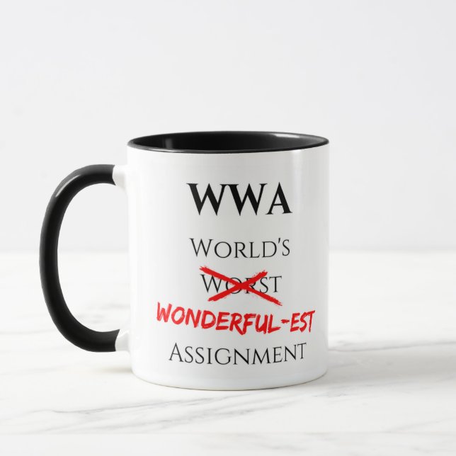 World's Wonderfulest Assignment Mug (Left)