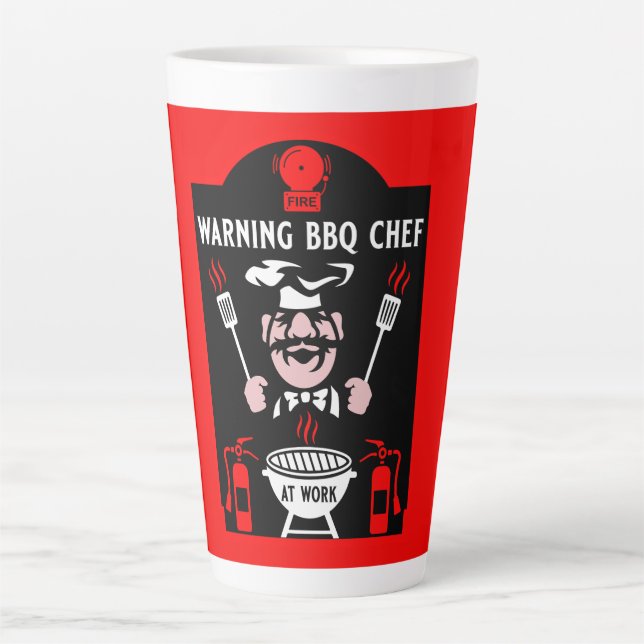 World's Worst BBQ Cook Latte Mug (Front)