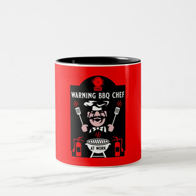 World's Worst BBQ Cook Two-Tone Coffee Mug (Center)