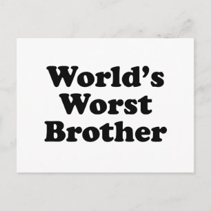 World's Worst Brother Postcard