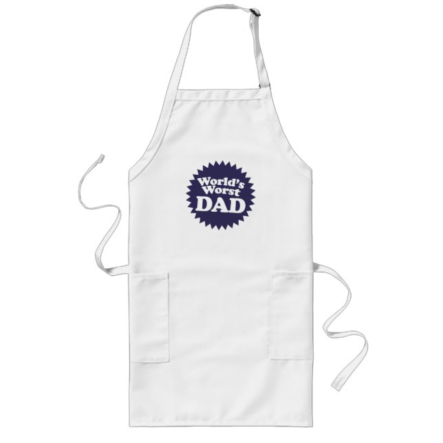 World's Worst Dad Long Apron (Front)