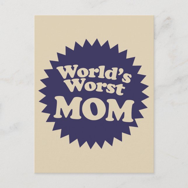World's Worst Mum Postcard (Front)