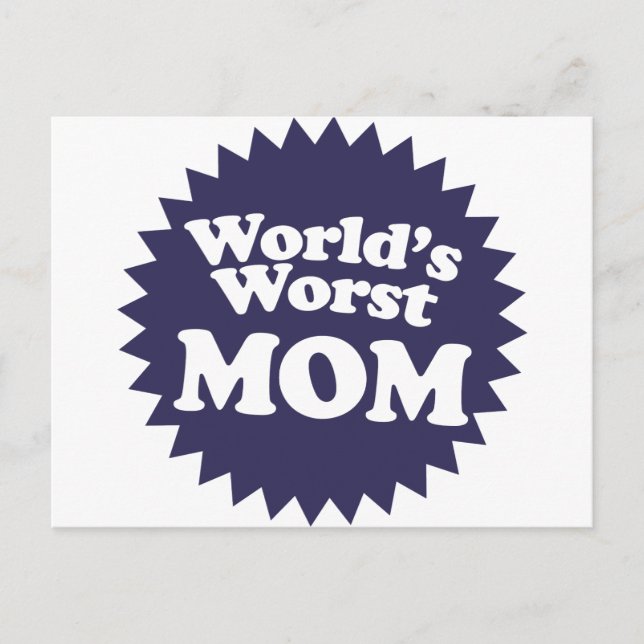 World's Worst Mum Postcard (Front)