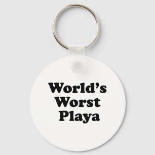 World's Worst Playa Key Ring