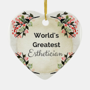World'sGreatest Aesthetician Ceramic Tree Decoration