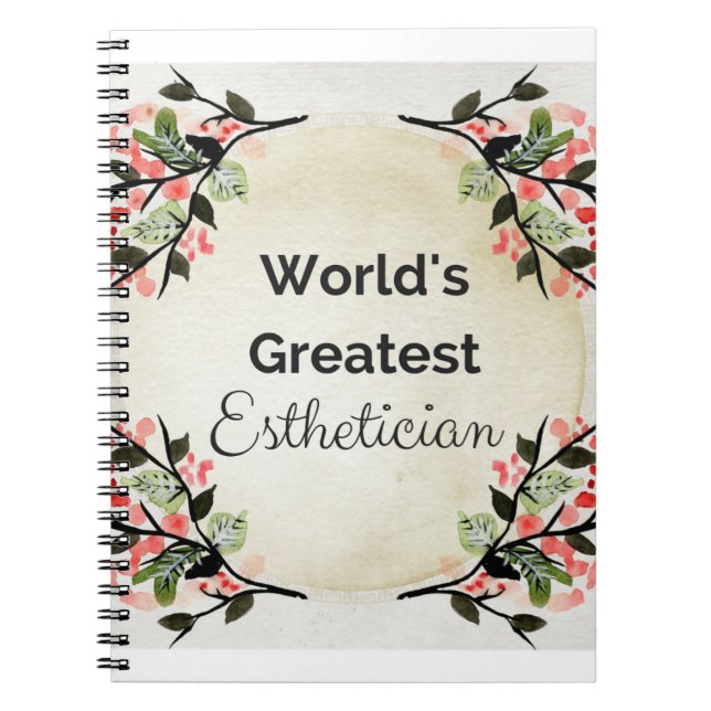 World'sGreatest Aesthetician Notebook (Front)