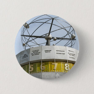 Worldtime Clock in Berlin 6 Cm Round Badge