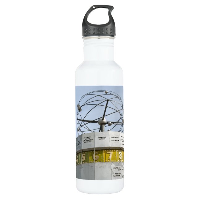 Worldtime Clock in Berlin 710 Ml Water Bottle (Front)