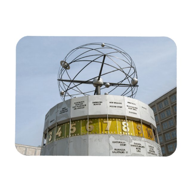 Worldtime Clock in Berlin Magnet (Horizontal)