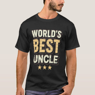 Worldu2019s Best Uncle Retro Vintage Grunge Fun Fa T-Shirt