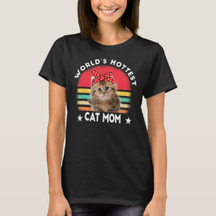 Worldu2019s Hottest Cat Mum Red Plaid Cute Kitten T-Shirt