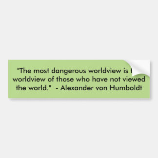 Worldview bumper sticker