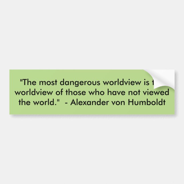 Worldview bumper sticker (Front)
