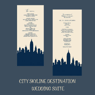Worldwide Skyline Love Story destination Wedding  Program