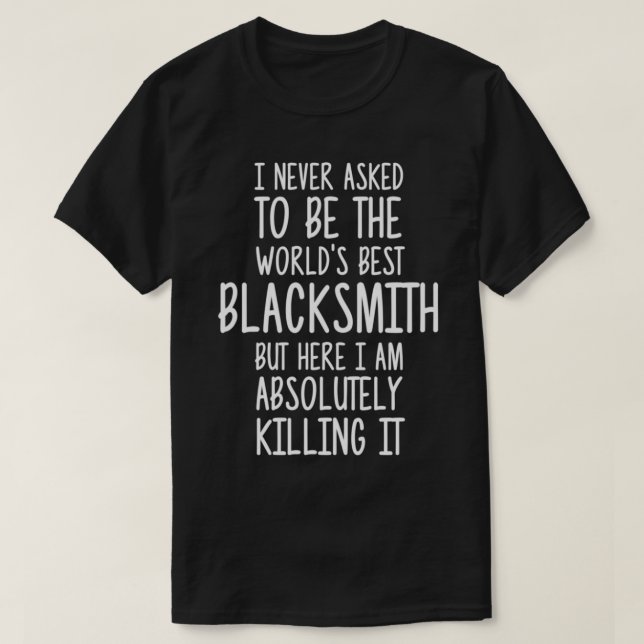 Worldx7s Best Blacksmith T T-Shirt (Design Front)
