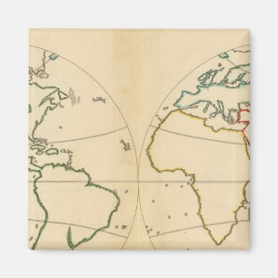 Worlp Map with 5 Zones Magnet
