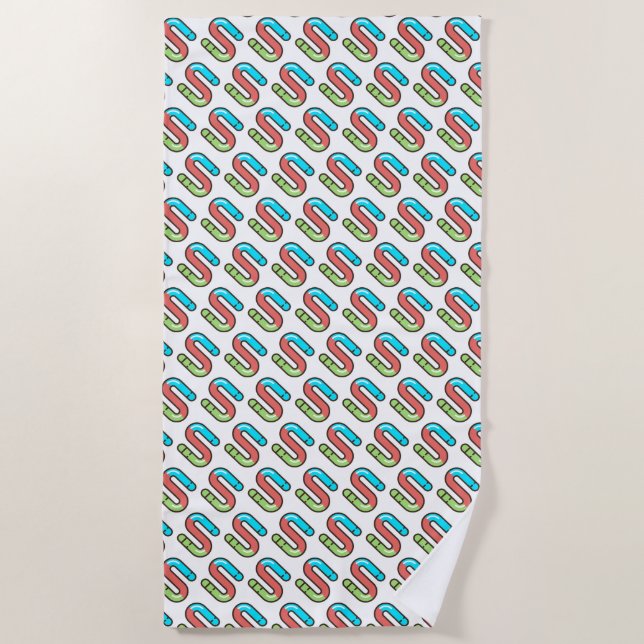 worm beach towel (Front)