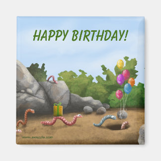 Worm Birthday Magnet