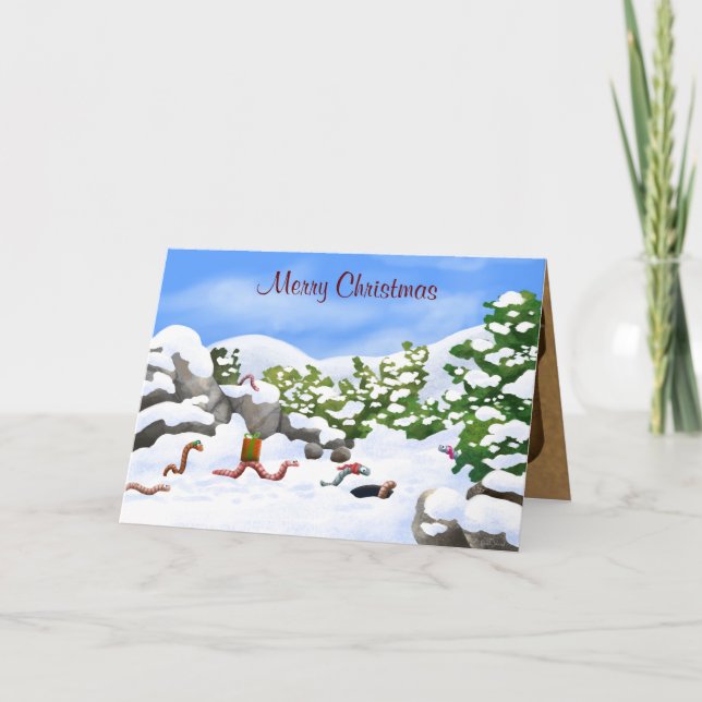 worm Christmas card (Front)