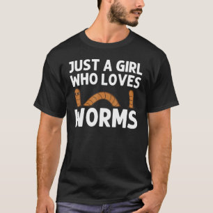 Worm Designs For Girls Kids Earthworm Grunting Far T-Shirt