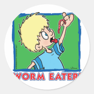 Worm Eater Classic Round Sticker