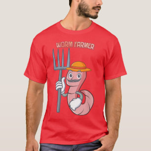 Worm Farm Farmer Funny Humour Novelty  T-Shirt