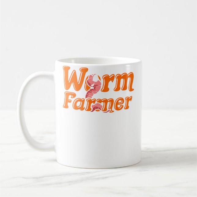 Worm Farmer Vermiculture Gardening Farming Compost Coffee Mug (Left)