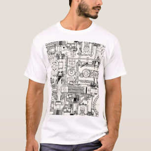 Worm Gears: Seamless Technical Machinery. T-Shirt