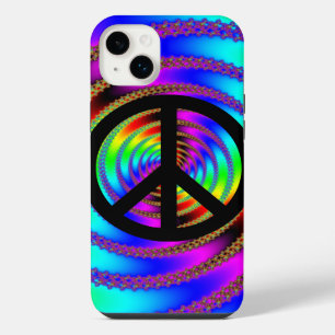 Worm Hole with Black Peace Sign iPhone Case