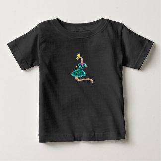 Worm in a green dress and a crown baby T-Shirt