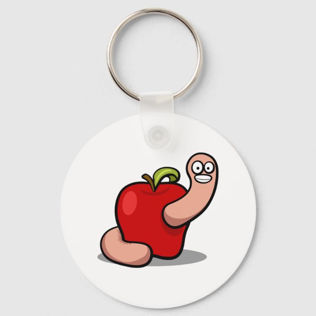 Worm In Apple Keychain (Front)