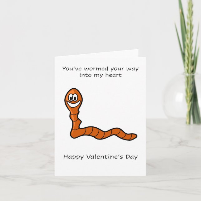 Worm in my heart, Happy Valentine's Day Card (Front)