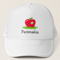 Worm In Red Apple With Name
