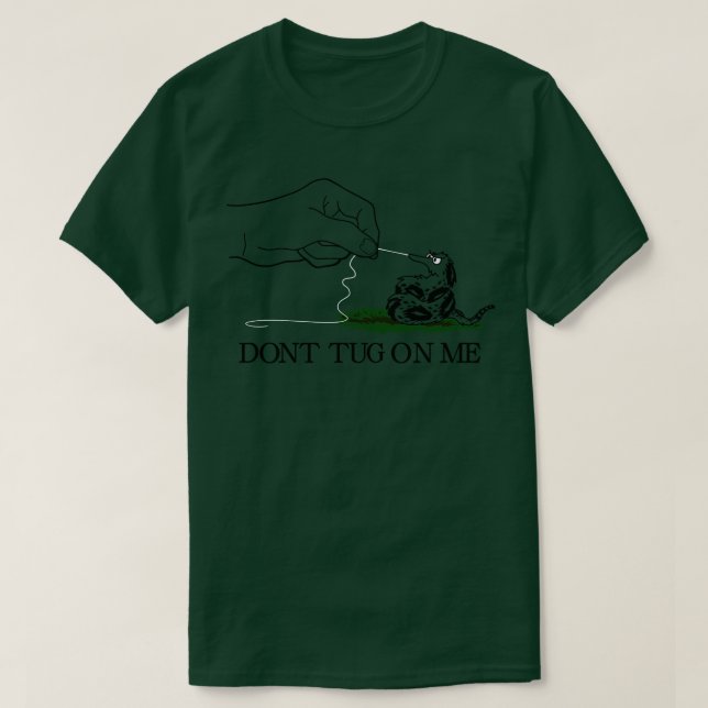 Worm on a String Gadsden Flag Parody T-Shirt (Design Front)