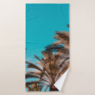WORM'S EYE VIEW PHOTOGRAPHY OF BROWN TREES BATH TOWEL