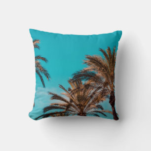 WORM'S EYE VIEW PHOTOGRAPHY OF BROWN TREES CUSHION
