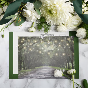 Wormsloe Venue Green Live Oaks RSVP Postcard