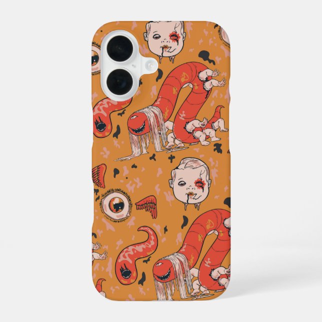 Wormspawn Nightmare Horror Creepycore  iPhone 16 Case (Back)